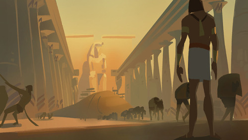 bananasandguavas:prince of egypt color studies, about 1 hour for each