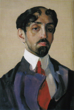   Konstantin Somov, Portrait of Mikhail Kuzmin (1909)  