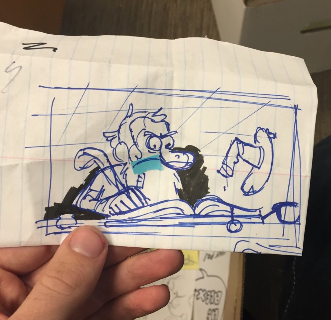fuckyeahgravityfalls:  Alex Hirsch cleaning out his office. (½?) 