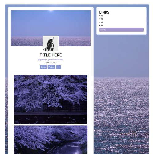 sadthemes:VIEW by @sadthemes inspo from tumblr’s view blog dashboard theme.previews: 01, 02, 03codes