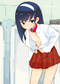mashiro:  露出トイレ | cab | ニジエ