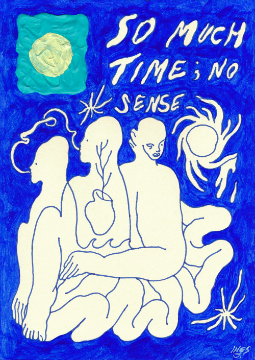 no sense / acrylic & fineliner on paper (the original is available in my shop!) / my instagram