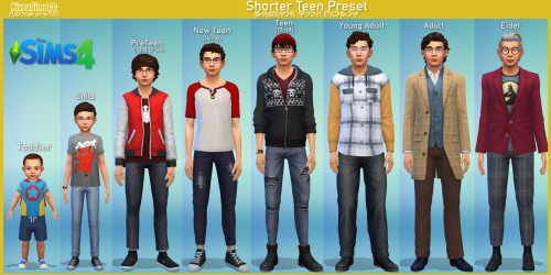 niveasimscc: Shorter Teen Preset Welcome to my first mod I have released for the sims. I have always