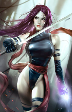 art-of-cg-girls:  Psylocke by alex-malveda