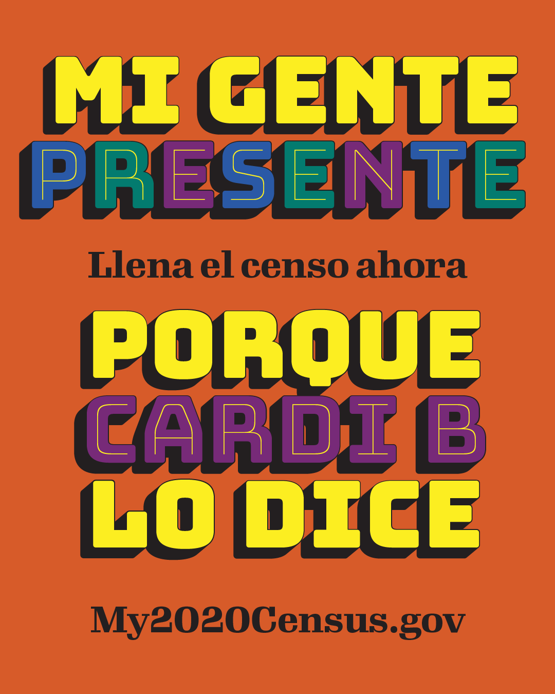 Un mensaje de @iamcardib: El #Censo2020 está disponible por internet ahora y tu comunidad necesita que seas contado. El censo es para todos—NO importa tu estatus migratorio. Cuenta a todos en tu hogar hoy: http://my2020census.gov #GetCountedNYC