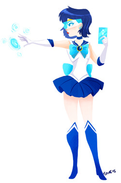 thesanityclause:  Going through old folders finishing old old old art. There’s a ton of it. Here’s a Sailor Mercury! More art on my twitter 