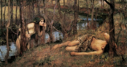 John William Waterhouse: A Naiad or Hylas with a Nymph, 1893