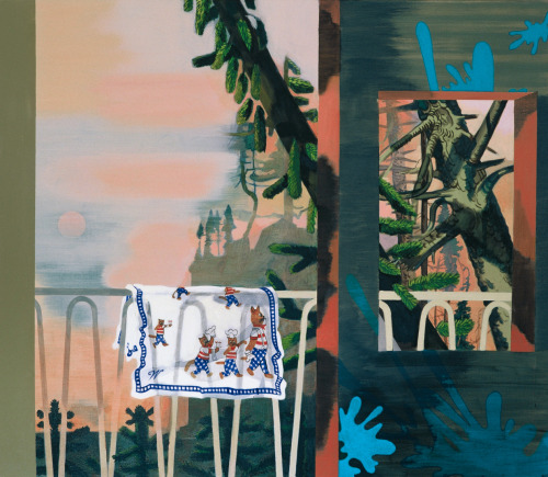 Rosas   -   Susanne Kühn , 2005.German, b. 1969-Pigment, Dispersie on canvas ,130 x 150 cm.