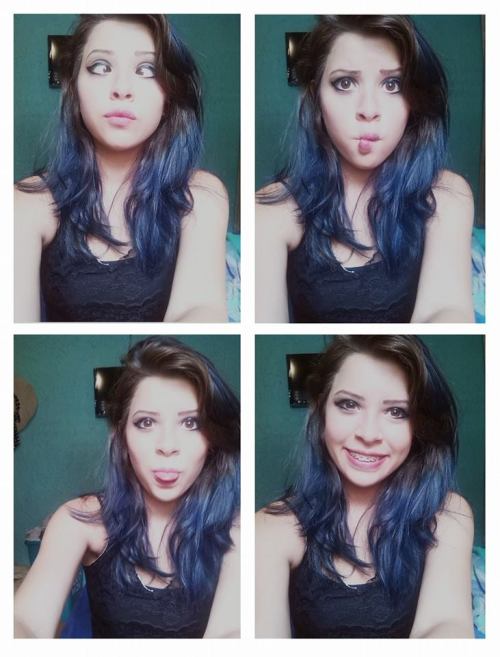 She is maybe one of the most beautiful bluehair girls I have on my facebook Chrismar Rivas <3