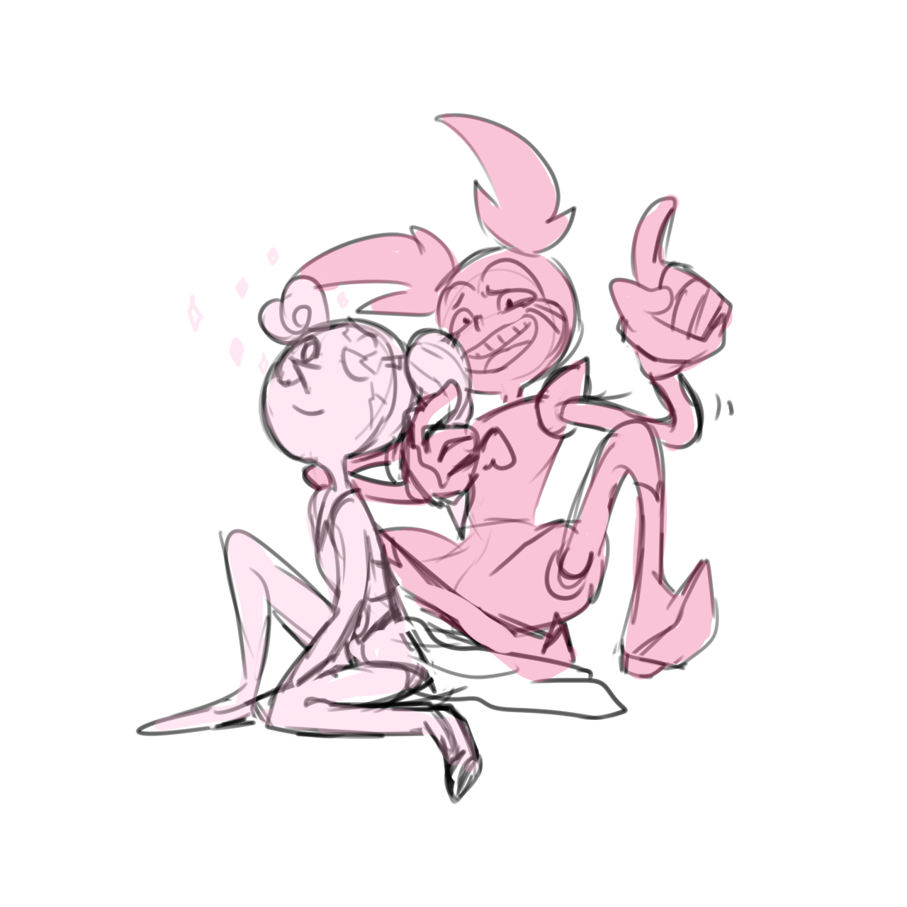 roposhipin: Spinel and Pink Pearl being friends more like: Welcome to Spinel’s