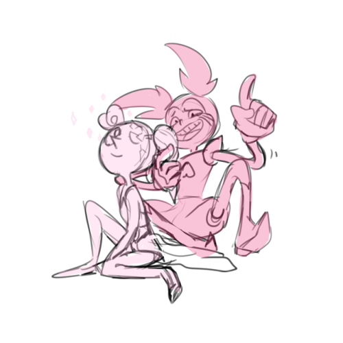 roposhipin: Spinel and Pink Pearl being friends more like: Welcome to Spinel’s Clown School