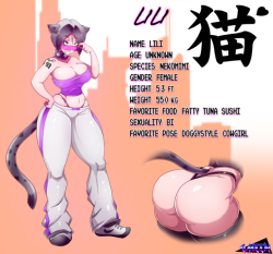 gmeen:  New character sheet for Lili.Enjoy sweatpants Lili. ;)