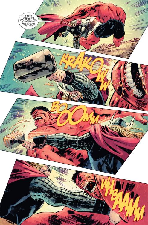 panels-of-interest:  Red Hulk vs. Thor. [from Hulk (2008) #26] 