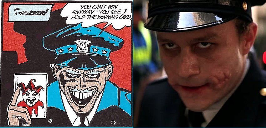 From Batman # 1 and the Dark Knight Rises.
It’s the old bad cop, crazy cop ploy.