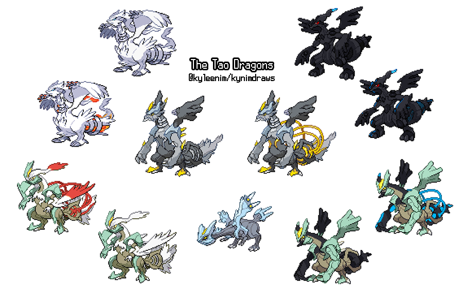 My take on the unovan original dragon (Kyurem+Reshiram+Zekrom