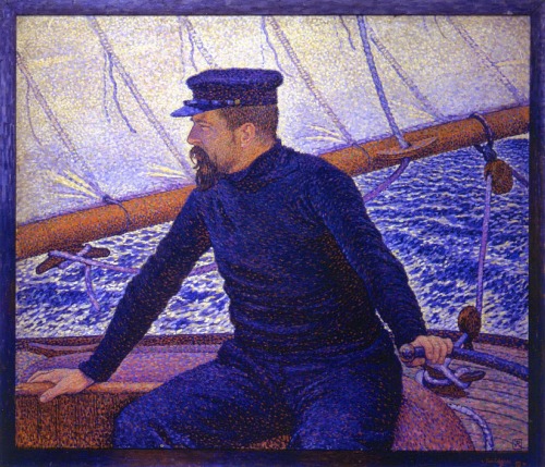 Paul Signac at the helm of the OlympiaTheo Van Rysselberghe ( 1896 )