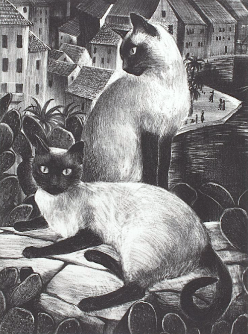 pinkstarlightcomputer: Agnes Tait : Felicity (1936), The sailor’s cats, The Aristocat (1936)