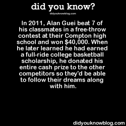 did-you-kno:  In 2011, Alan Guei beat 7 of his classmates in