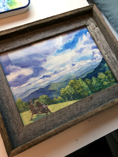 Watercolor painting of The Swag located in the Great Smoky Mountains in North Carolina, pa