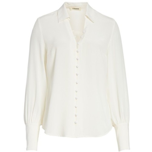Women’s L'Agence Naomi Silk Blouse ❤ liked on Polyvore (see more vintage blouses)