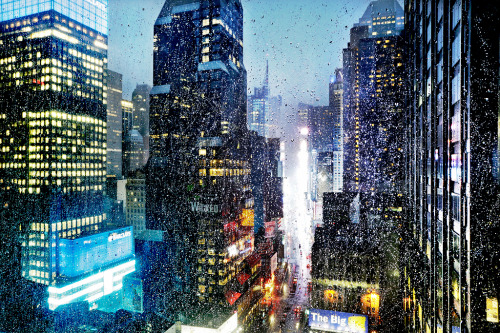 imlostinamoment: pleoros: Christophe Jacrot Cities In The Rain New York City New York City Paris Par