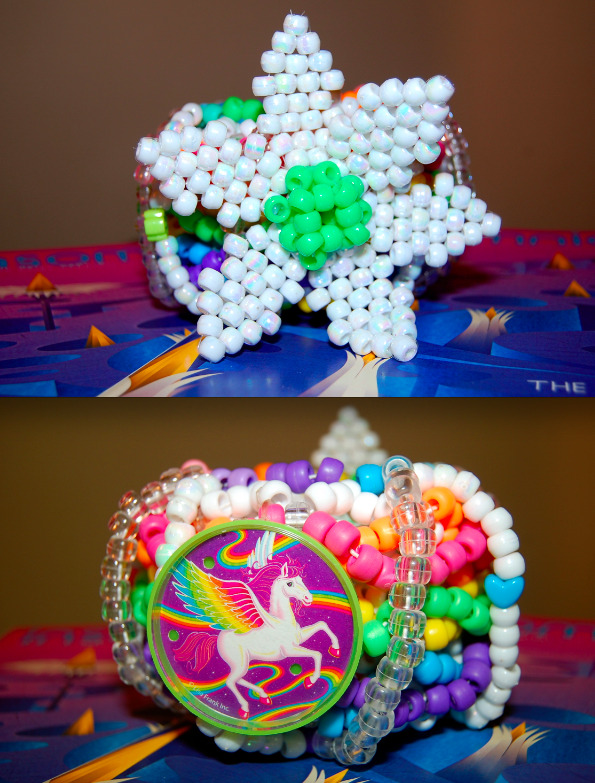 cheap-bliss:  So Moon-cosmic-power made me the most beautiful kandi for EDC last