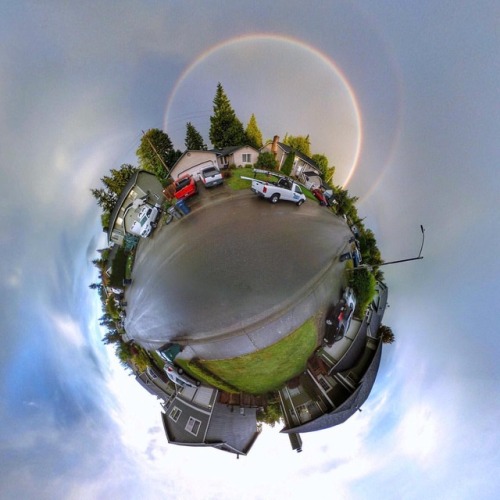 My first tiny planet rainbow  .  .  .  .  #360photography #tinyplanets #smallplanet #littleplanet #l