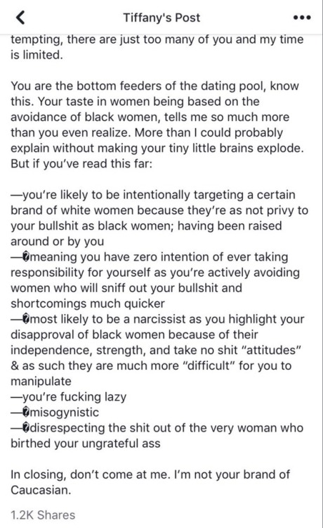 stephrc79:  yunngmocha:  thelovelybones124:   kaiiwooo:   westafricanman: well i’ll be damned  welp   SHE DID THAT !    IF YOURE NOT GOING THIS HARD FOR BLACK WOMEN YOU ARE NOT AN ALLY    Every time…every TIME this is on my dash, I read it all the