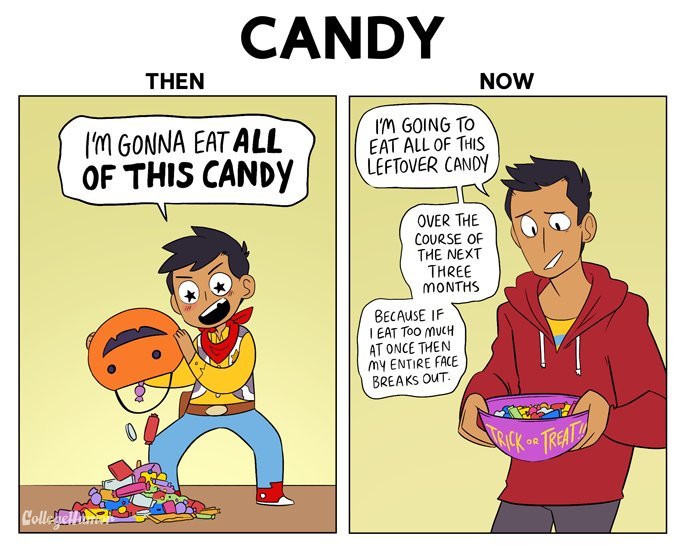 pr1nceshawn:  Halloween As A Kid VS. As An Adult  