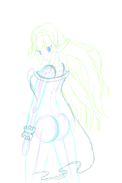 Wanted to do more OC art so I’ve been refining the design of myVisual Novel’s leding lady. Look forw