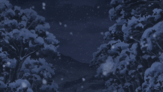 Anime Girl Turning Around Enjoying Snow GIF  GIFDBcom