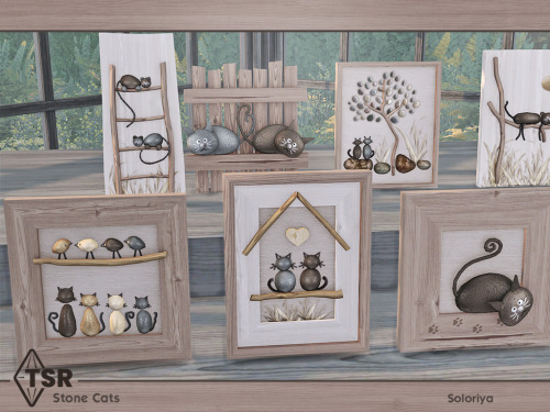 soloriya:soloriya:***Stone Cats*** Sims 4. Has 4 color palettes, includes 10 objects. Everything can