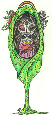 &ldquo;Guadalupita de los Muertos&rdquo; - Pencil, colour pencils and ink in Moleskine.