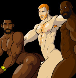 genelightfootart:another of my fantasy interracial scenes: XL, Seth Fornea, and Cutlerx :)
