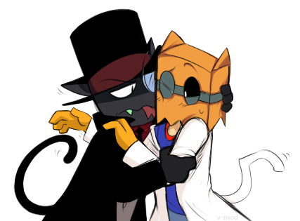 v-mod:  some silly sketch stuff i made on a whim i forgot to post eons agoBlack Cat