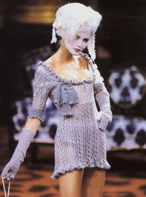 a-state-of-bliss:Nadja Auermann @ Vivienne Westwood Spr/Sum 1994