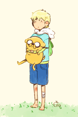 farmgirlfields:  quick finn and jake doodle 