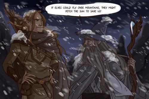 hatteeho:   `If Gandalf would go before us with a bright flame, he might melt a path for you,’