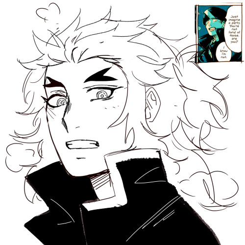 Trying To Draw Kyojuro The Way Kotteri Sensei Draws Aleksander Because The Way She Draws Men Gives Me