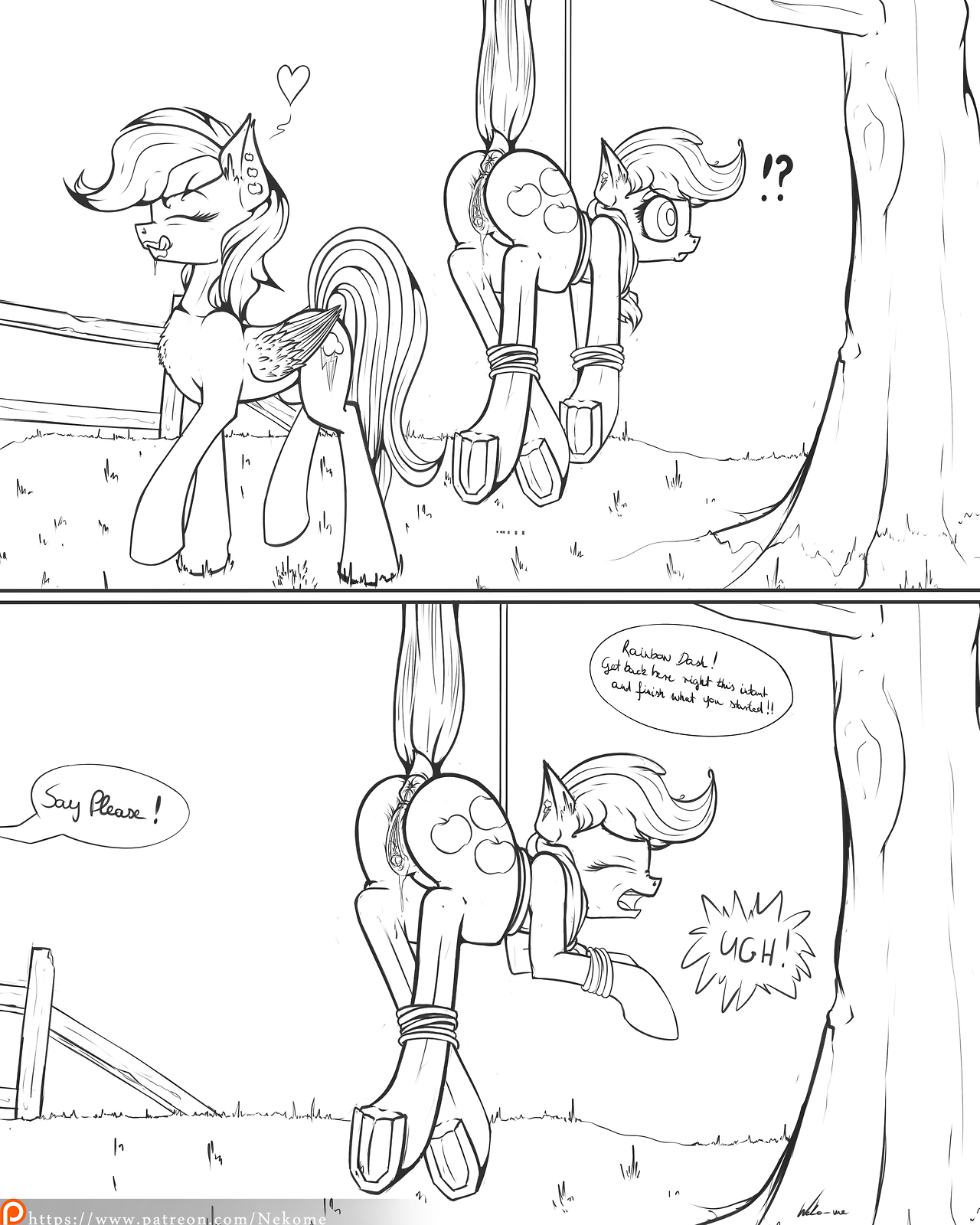 nekomestinyworld: Weekly Patreon Sketches (Week #26):Mini Comic - Tied If you want