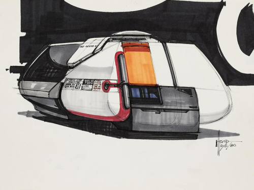 thevaultofretroscifi:Syd Mead Blade Runner car designs