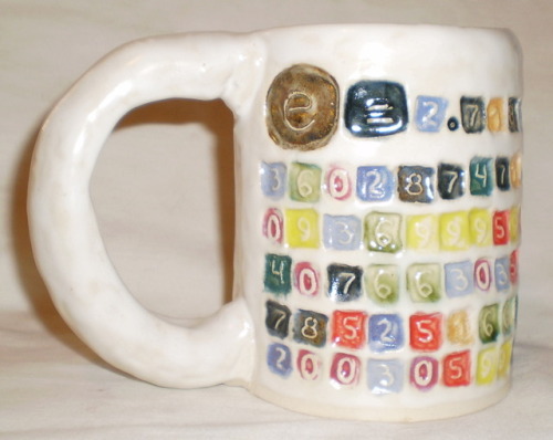 aberrantceramics: eCup138 decimal places of the irrational number e Still available. Message me if y