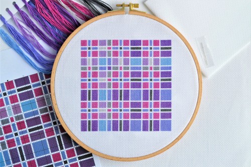 This square of tartan was very satisfying to stitch.