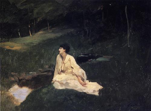 Judith Gautier (also known as By the River or Resting by a Spring  - John Singer Sargent  1883-85Mus