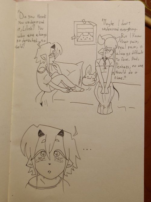 Sequel To A Comic I'll Post Later. In Short, Seraphina Is Going Through Mourning In Her Family, Lilith