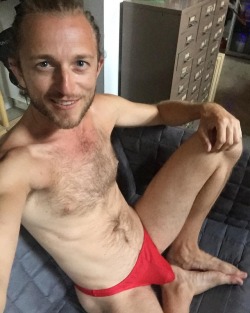 caseyjdady:  Feeling patriotic in my red undies. . 😜#undiescjd #dayoff #scruffygay #homobro #gayotter #hairychest #pride #beyou ✌🏻️💚 (at Los Angeles, California)