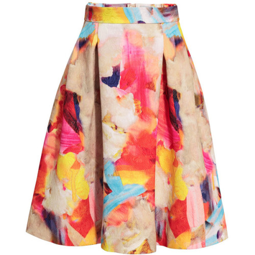 H&amp;M Patterned skirt ❤ liked on Polyvore (see more skater skirts)