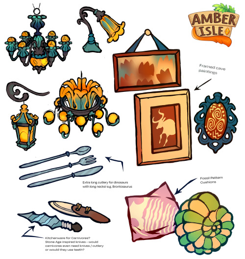 Paleo Prop Concepts!We’ve been having a lot of fun exploring prop concepts for Amber Isle.What would
