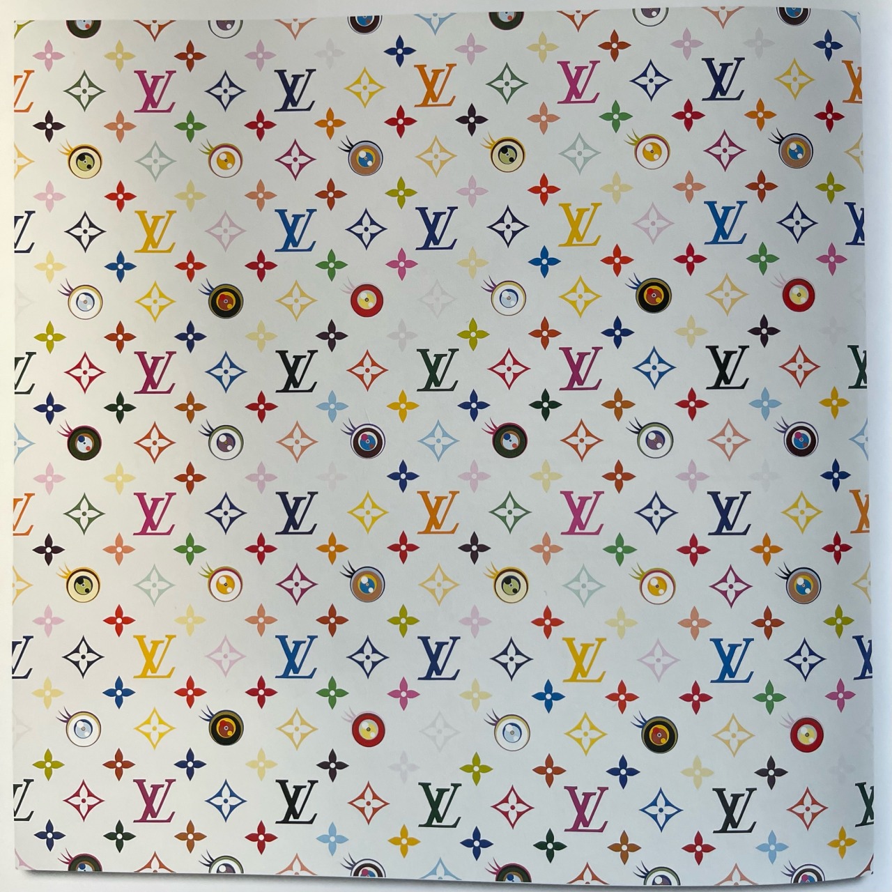 Superflat Monogram (White) by Takashi Murakami