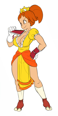 bellend08:  This isn’t entirely my work, but I contributed artwork to a combination chart. Here I drew the Princess Daisy/Mai Shiranui fusion. – old art reuploaded 